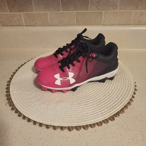 Under Armour Kids' Black and Pink Sneakers